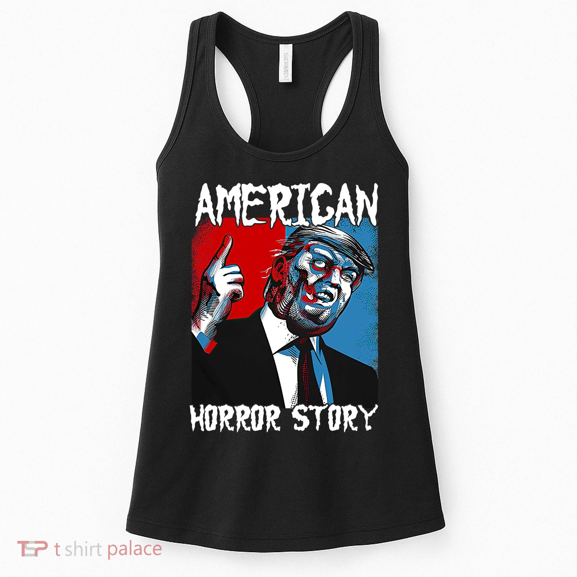 Trump President Usa Flag Halloween Horror Story Costumes Women's Tank Top