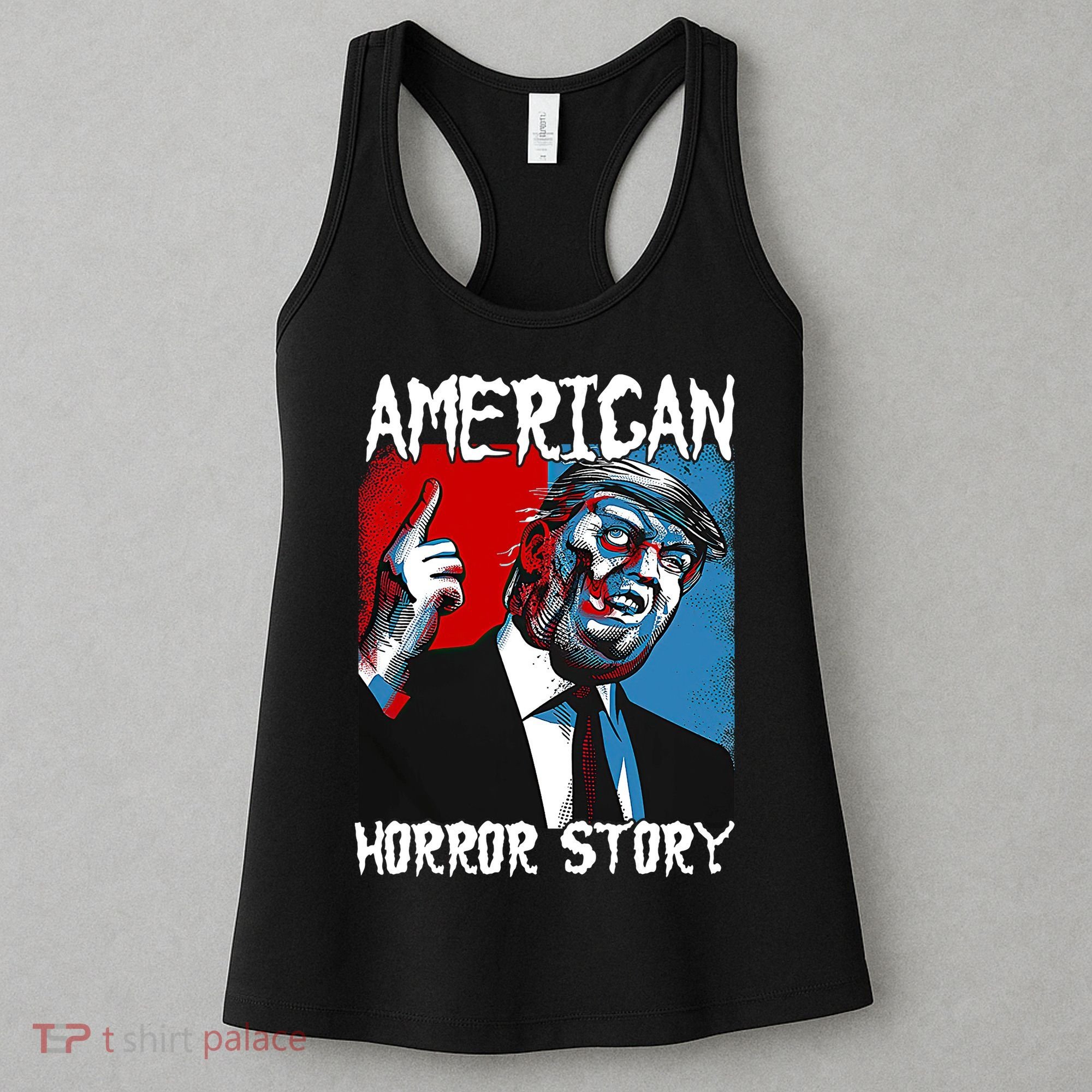 Trump President Usa Flag Halloween Horror Story Costumes Women's Tank Top