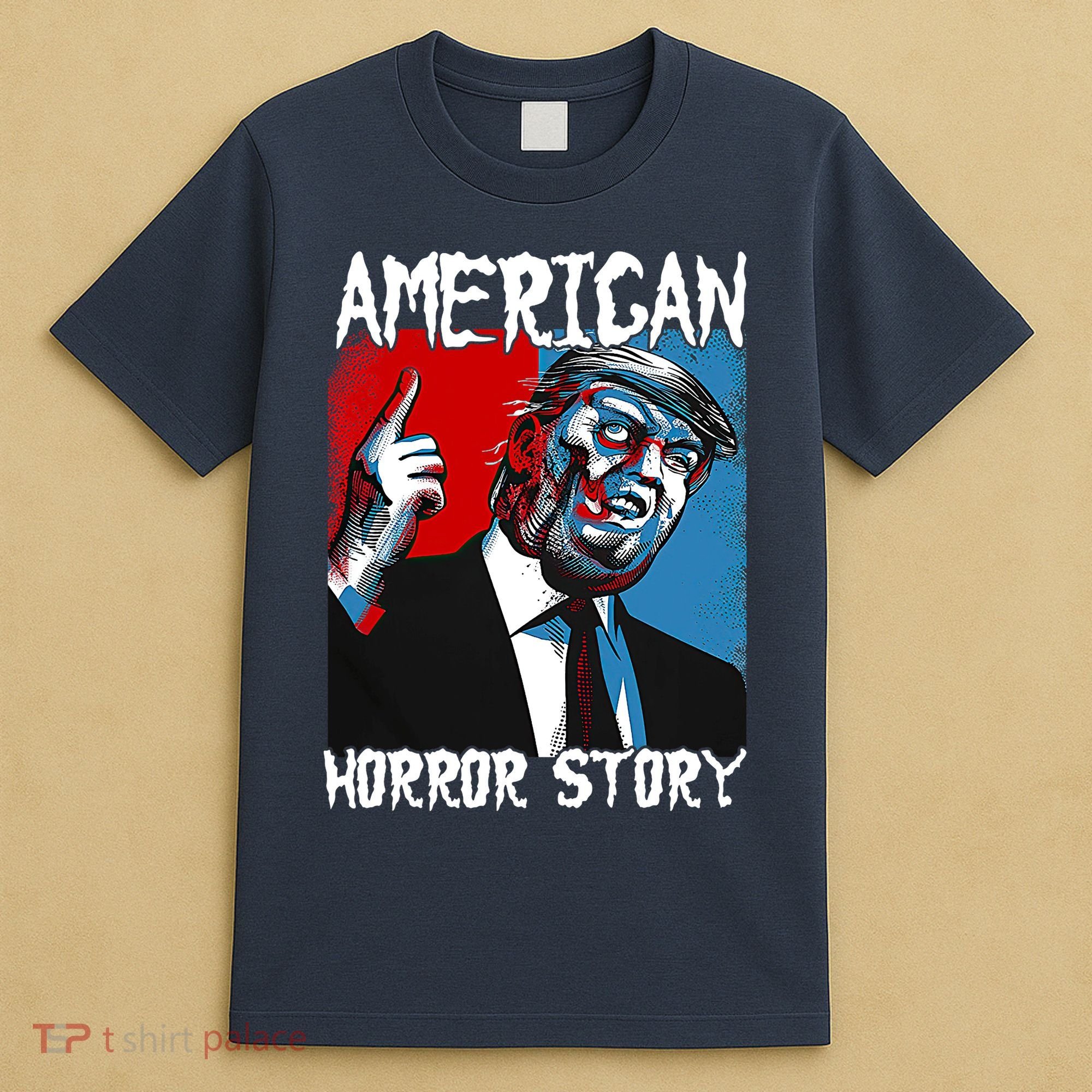 Trump President Usa Flag Halloween Horror Story Costumes T-Shirt