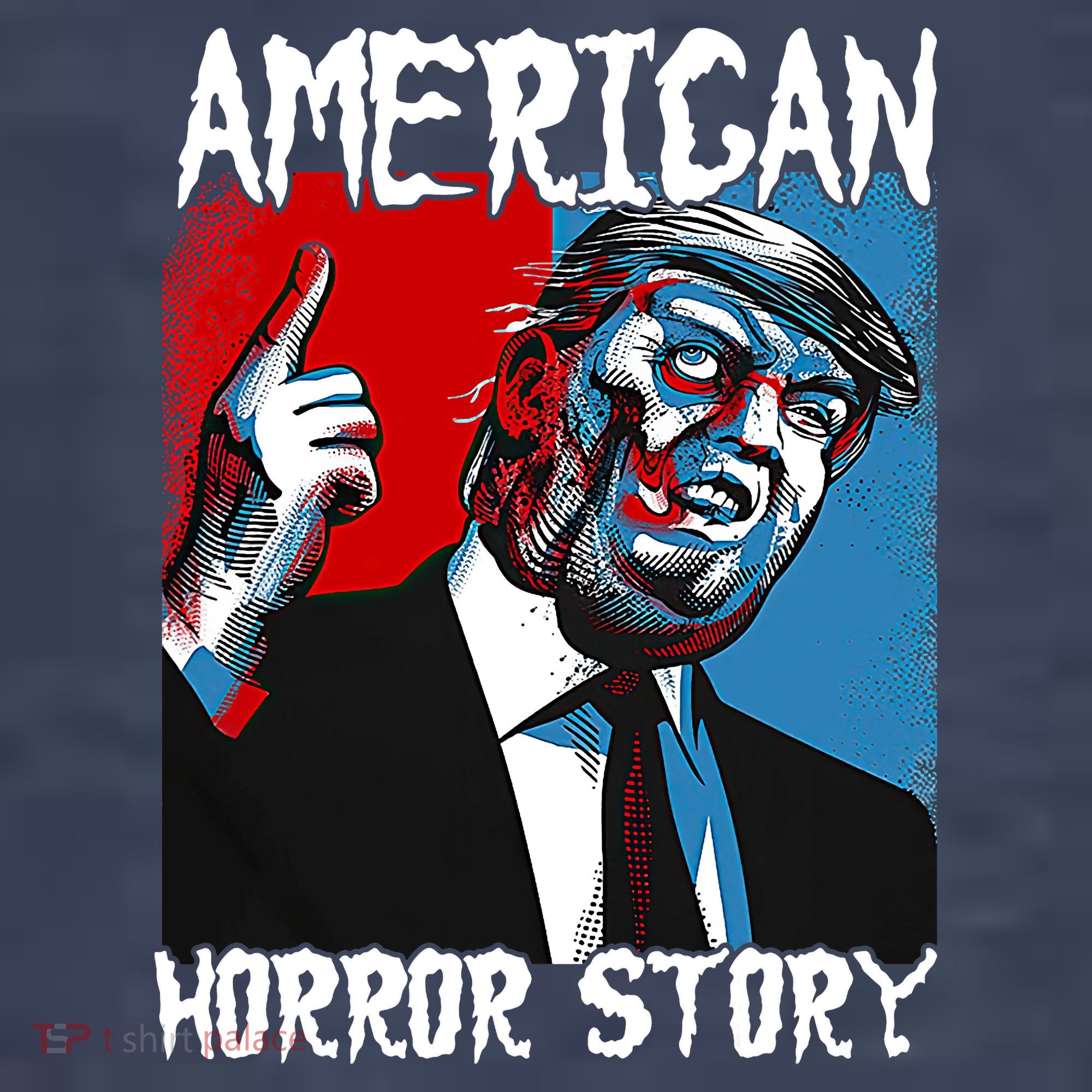 Trump President Usa Flag Halloween Horror Story Costumes T-Shirt