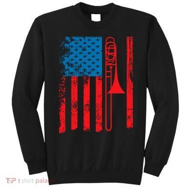 Trombone Player Usa Flag Gift Accessories For Sweatshirt
