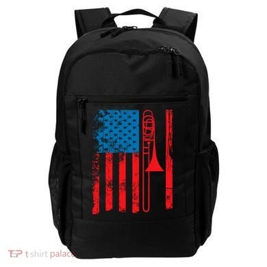 Trombone Player Usa Flag Gift Accessories For Backpack