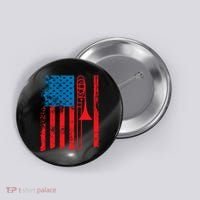 Trombone Player Usa Flag Gift Accessories For Button thumb 0