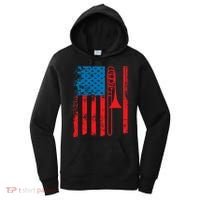 Trombone Player Usa Flag Gift Accessories For Women's Hoodie thumb 0