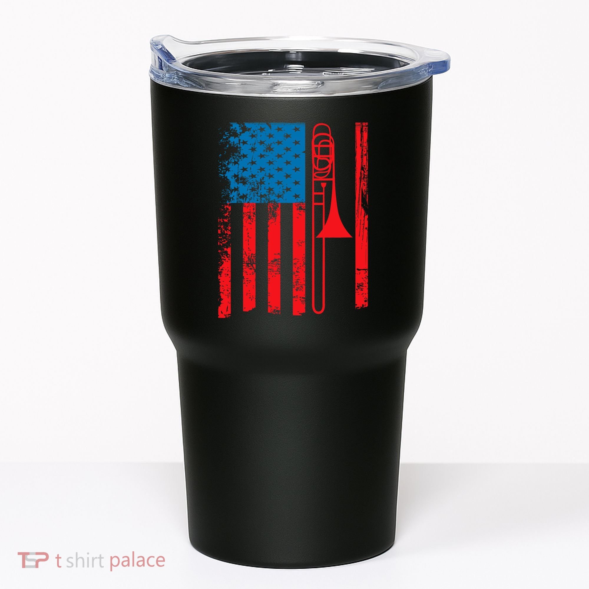 Trombone Player Usa Flag Gift Accessories For Tumbler
