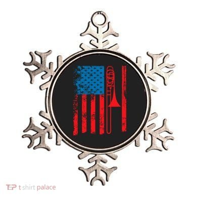 Trombone Player Usa Flag Gift Accessories For Ornament