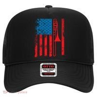Trombone Player Usa Flag Gift Accessories For Hat thumb 0
