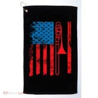 Trombone Player Usa Flag Gift Accessories For Golf Towel thumb 0