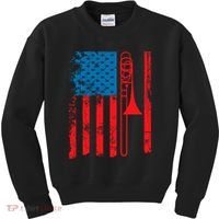 Trombone Player Usa Flag Gift Accessories For Kids Sweatshirt thumb 0