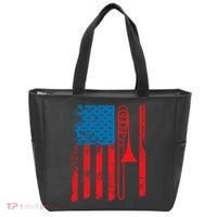 Trombone Player Usa Flag Gift Accessories For Tote Bag thumb 0