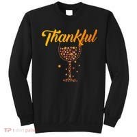 Thankful Pumpkin Wine, Thankful Grateful Blessed Autumn Fall 2022 Sweatshirt thumb 0