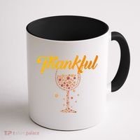 Thankful Pumpkin Wine, Thankful Grateful Blessed Autumn Fall 2022 Coffee Mug thumb 1