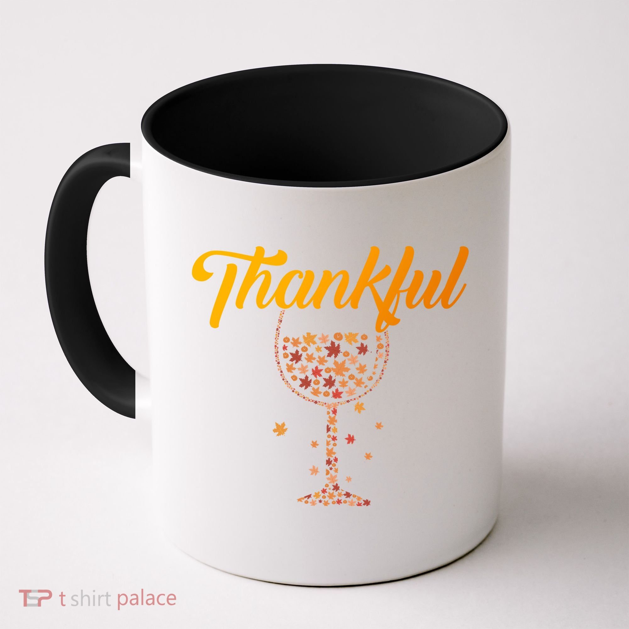 Thankful Pumpkin Wine, Thankful Grateful Blessed Autumn Fall 2022 Coffee Mug
