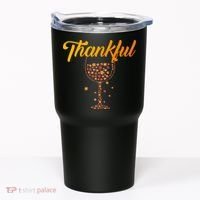 Thankful Pumpkin Wine, Thankful Grateful Blessed Autumn Fall 2022 Tumbler thumb 0
