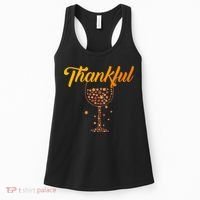 Thankful Pumpkin Wine, Thankful Grateful Blessed Autumn Fall 2022 Women's Tank Top thumb 0