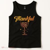Thankful Pumpkin Wine, Thankful Grateful Blessed Autumn Fall 2022 Tank Top thumb 2