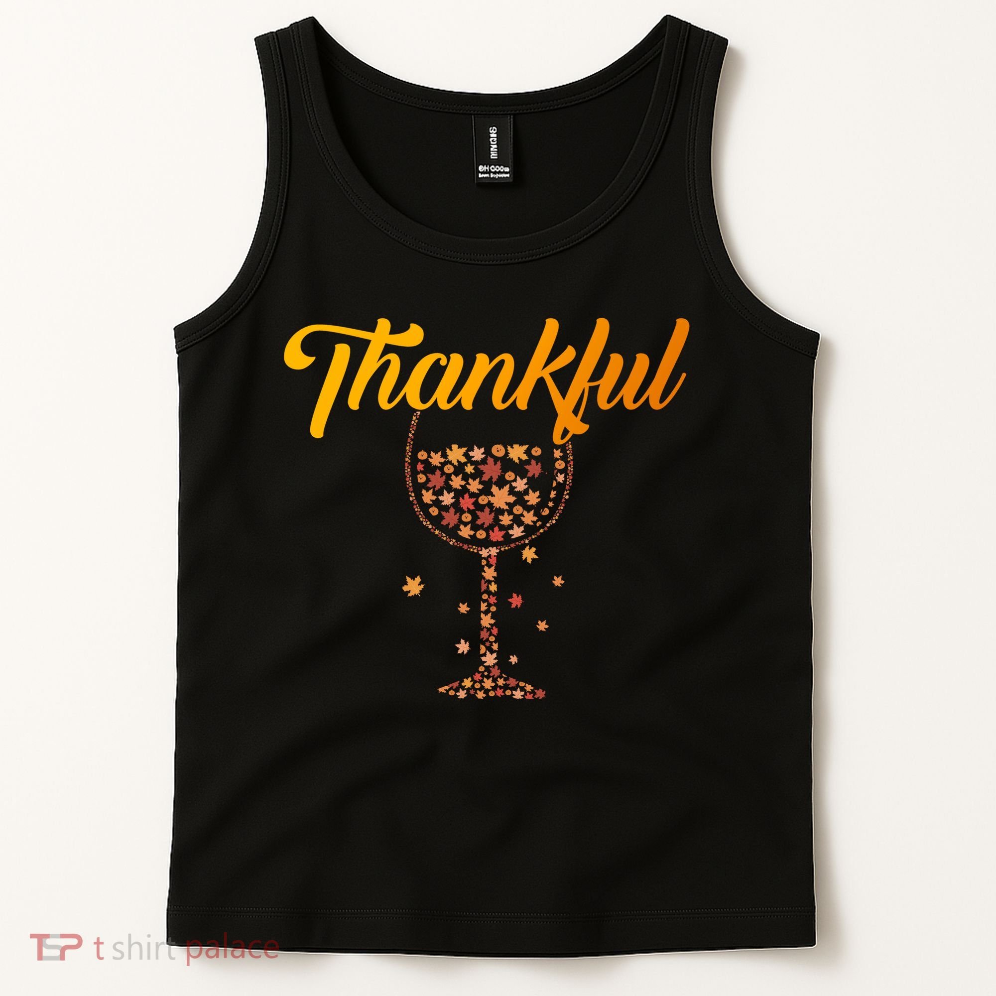 Thankful Pumpkin Wine, Thankful Grateful Blessed Autumn Fall 2022 Tank Top