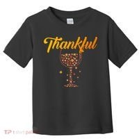 Thankful Pumpkin Wine, Thankful Grateful Blessed Autumn Fall 2022 Toddler T-Shirt thumb 0