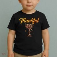 Thankful Pumpkin Wine, Thankful Grateful Blessed Autumn Fall 2022 Toddler T-Shirt thumb 2