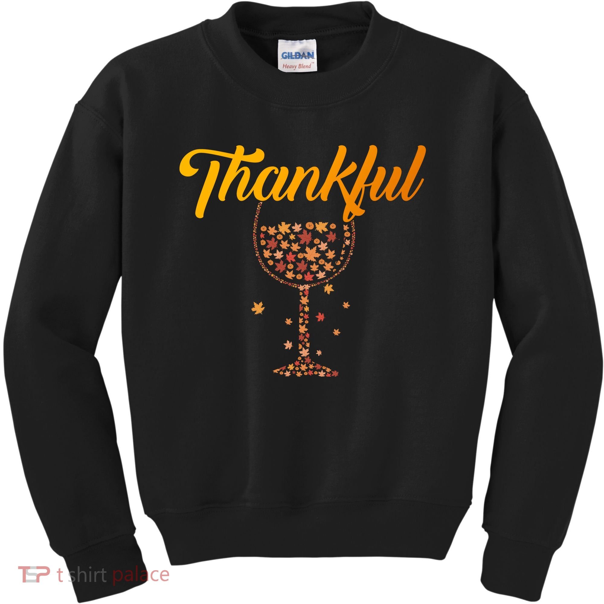 Thankful Pumpkin Wine, Thankful Grateful Blessed Autumn Fall 2022 Kids Sweatshirt