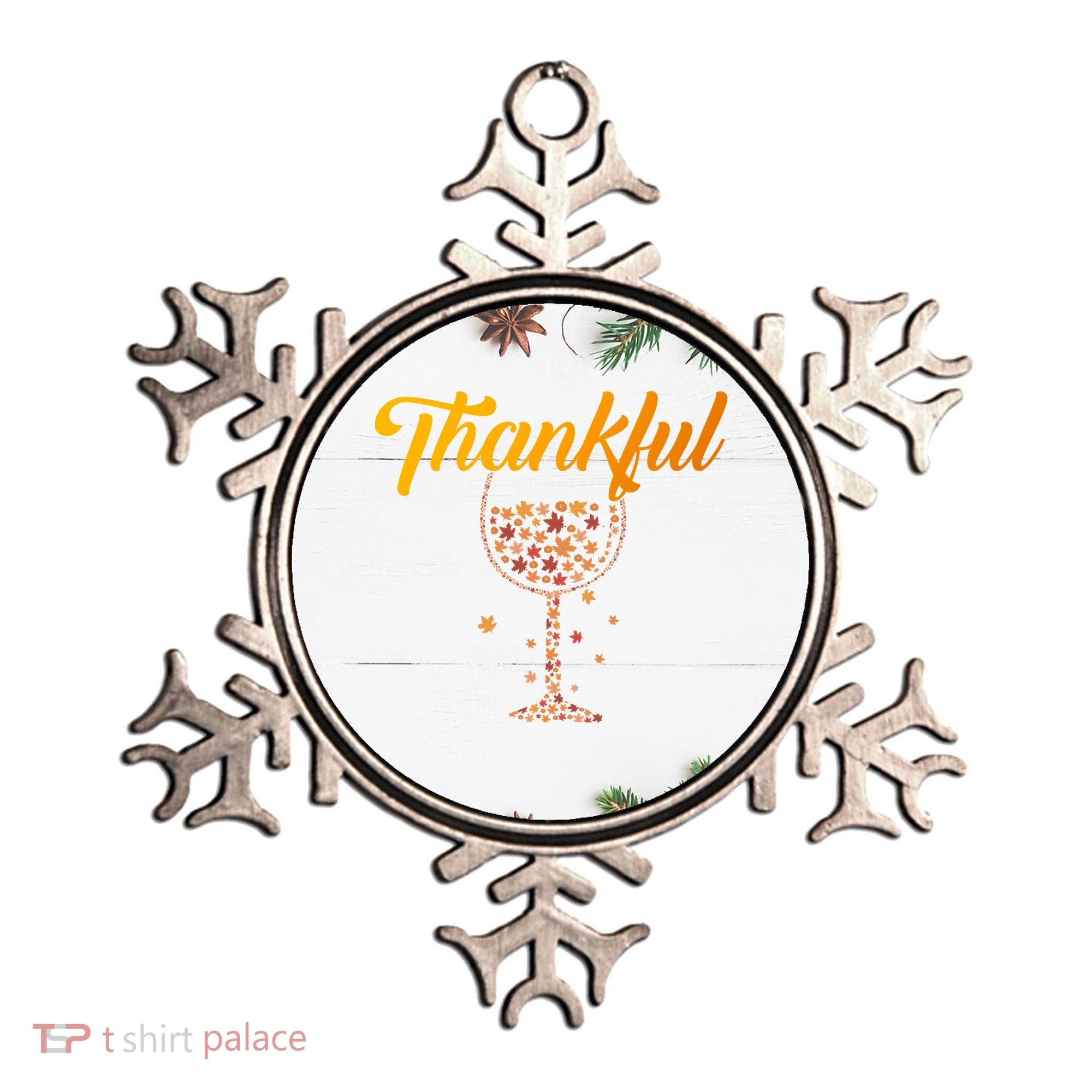 Thankful Pumpkin Wine, Thankful Grateful Blessed Autumn Fall 2022 Ornament