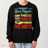This Princess Wears Fire Boots Women Firefighter Women's Sweatshirt thumb 0
