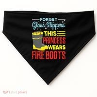 This Princess Wears Fire Boots Women Firefighter USA-Made Doggie Bandana thumb 0