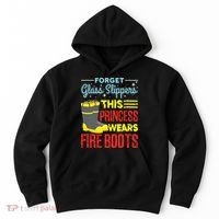 This Princess Wears Fire Boots Women Firefighter Hoodie thumb 0