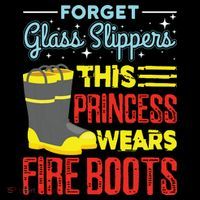 This Princess Wears Fire Boots Women Firefighter Hoodie thumb 7