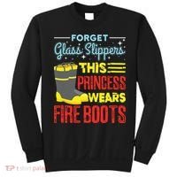 This Princess Wears Fire Boots Women Firefighter Sweatshirt thumb 0