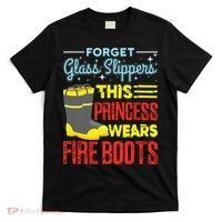 This Princess Wears Fire Boots Women Firefighter T-Shirt thumb 0