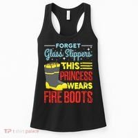 This Princess Wears Fire Boots Women Firefighter Women's Tank Top thumb 0