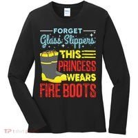This Princess Wears Fire Boots Women Firefighter Women's Long Sleeve Shirt thumb 0
