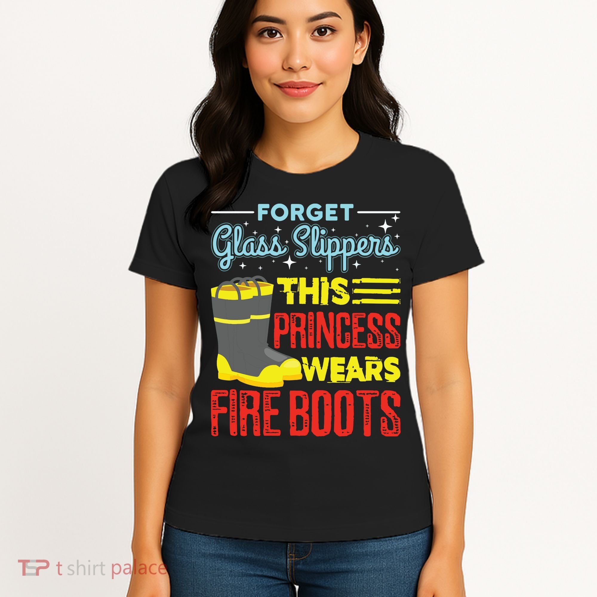 This Princess Wears Fire Boots Women Firefighter Women's T-Shirt