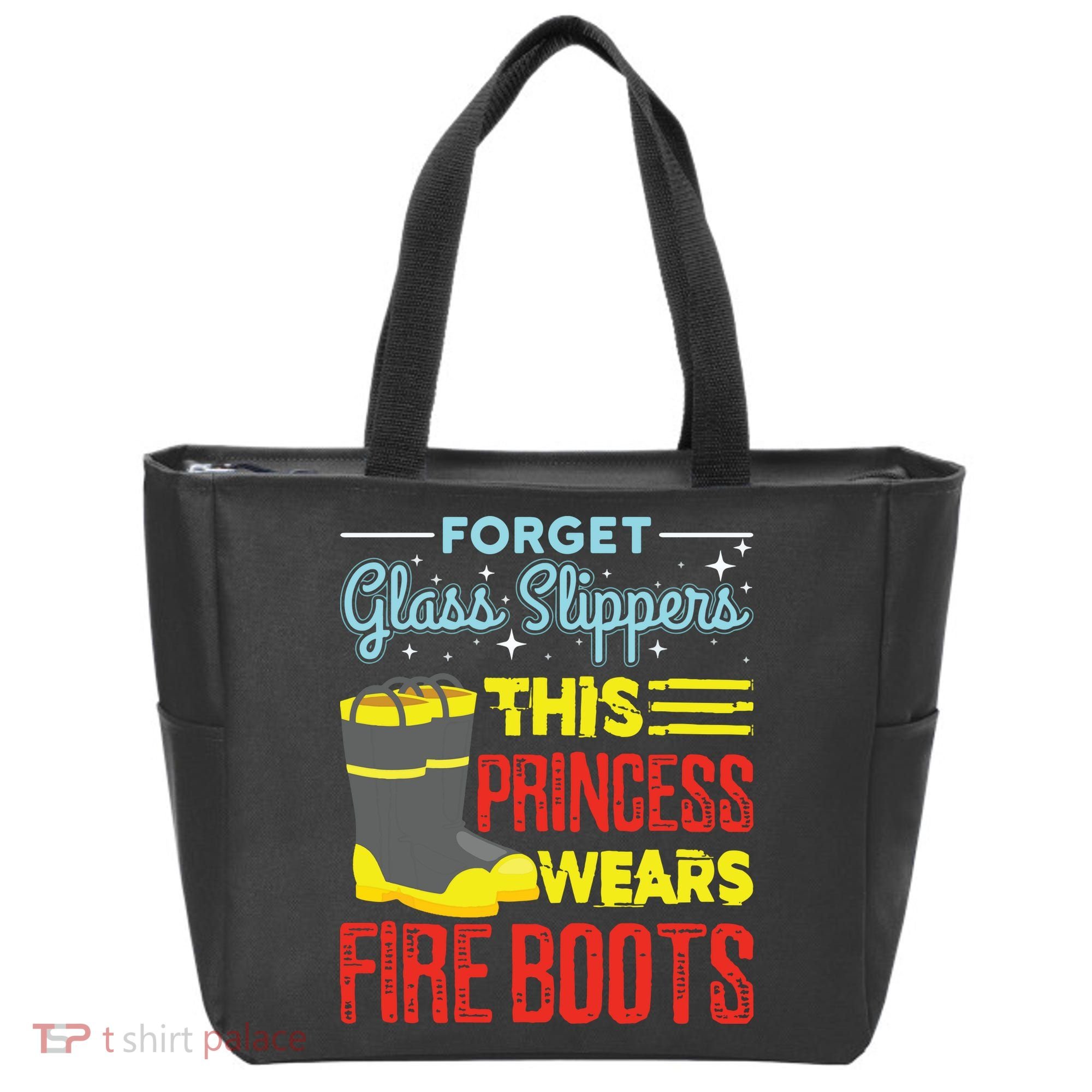 This Princess Wears Fire Boots Women Firefighter Tote Bag