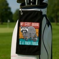 Trash Panda Zoo Keeper Gift Spirit Animal Racoon Cool Gift Golf Towel thumb 2