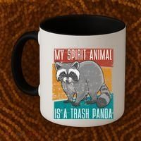 Trash Panda Zoo Keeper Gift Spirit Animal Racoon Cool Gift Coffee Mug thumb 2