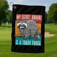 Trash Panda Zoo Keeper Gift Spirit Animal Racoon Cool Gift Golf Towel thumb 1