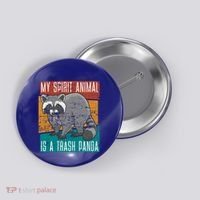 Trash Panda Zoo Keeper Gift Spirit Animal Racoon Cool Gift Button thumb 0