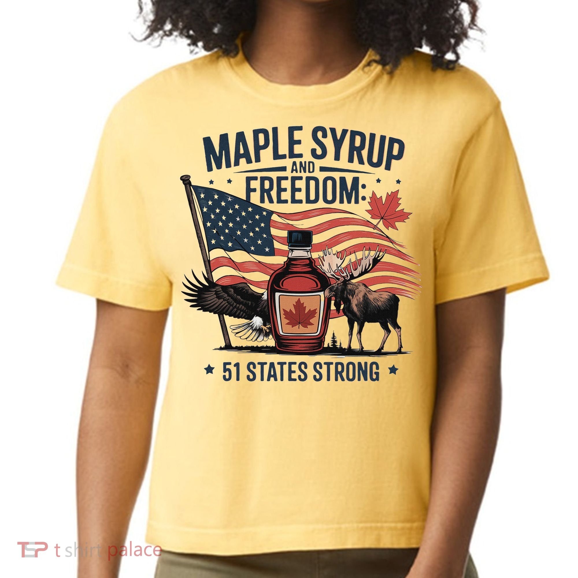 Trump Q Canada 51st State Of Usa Comfort Colors Boxy T-Shirt