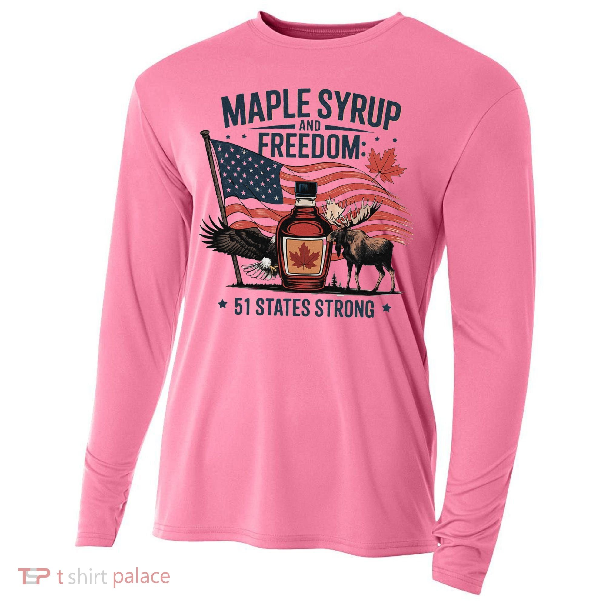 Trump Q Canada 51st State Of Usa Cooling Performance Long Sleeve Crew