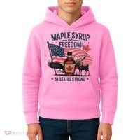 Trump Q Canada 51st State Of Usa Kids Hoodie thumb 4