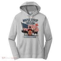 Trump Q Canada 51st State Of Usa Performance Fleece Hoodie thumb 0