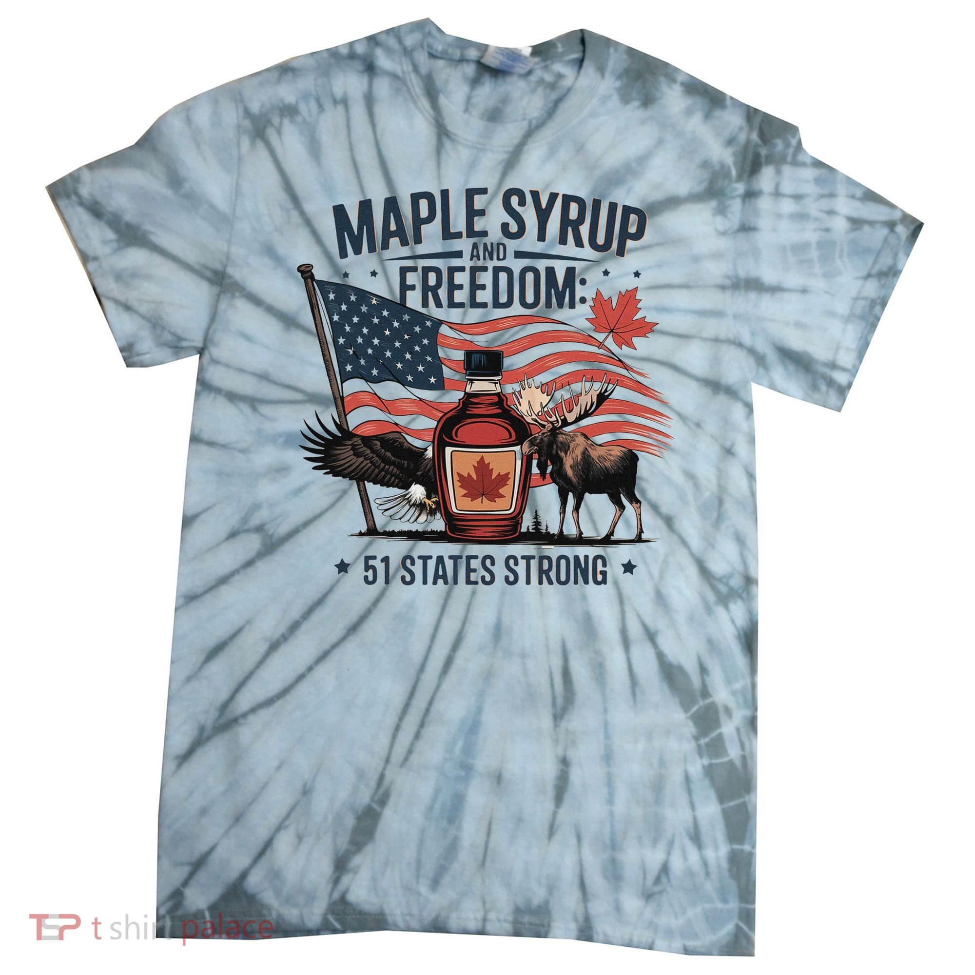 Trump Q Canada 51st State Of Usa Tie-Dye T-Shirt