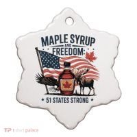 Trump Q Canada 51st State Of Usa Ceramic Ornament thumb 0