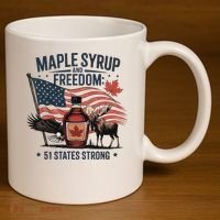Trump Q Canada 51st State Of Usa 11oz C Handle Ceramic Mug thumb 3