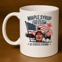 Trump Q Canada 51st State Of Usa 11oz C Handle Ceramic Mug thumb 4