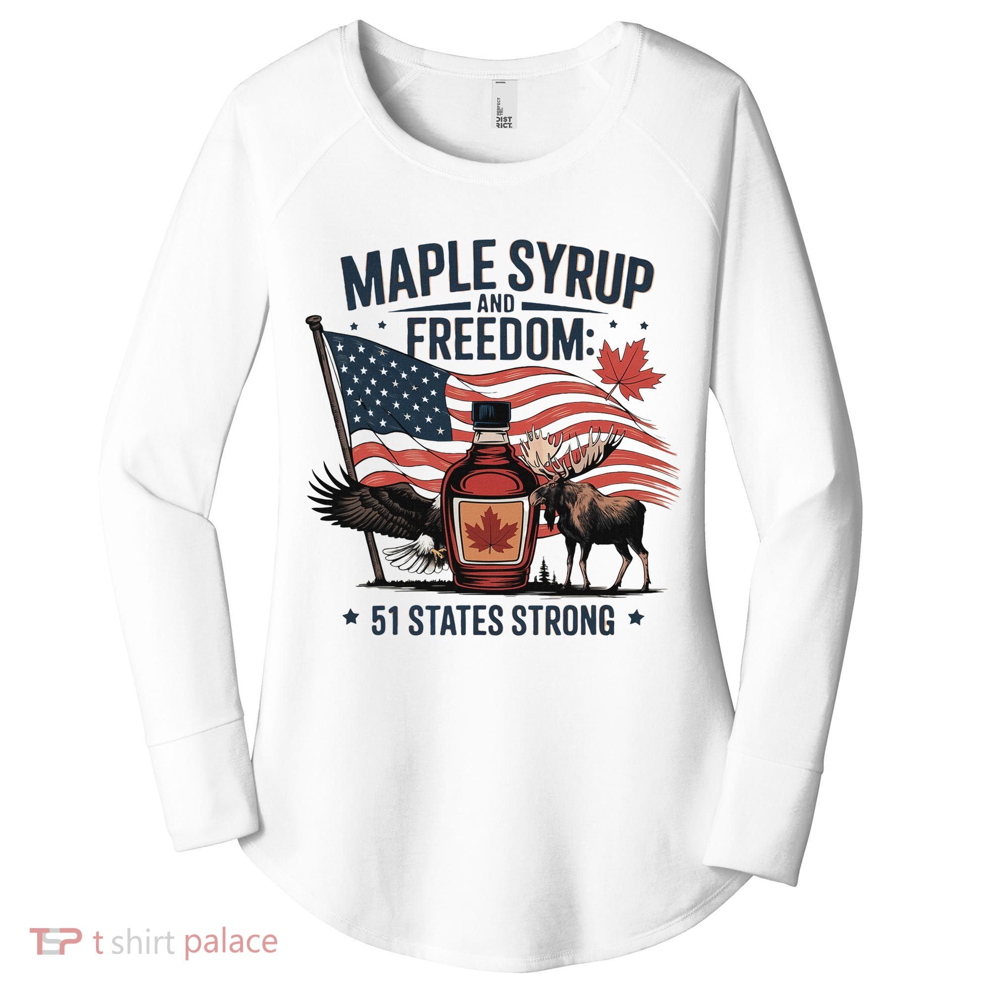 Trump Q Canada 51st State Of Usa Women's Perfect Tri Tunic Long Sleeve Shirt