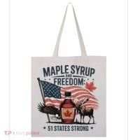 Trump Q Canada 51st State Of Usa Tote Bag thumb 0