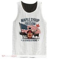 Trump Q Canada 51st State Of Usa Mesh Reversible Basketball Jersey Tank thumb 0